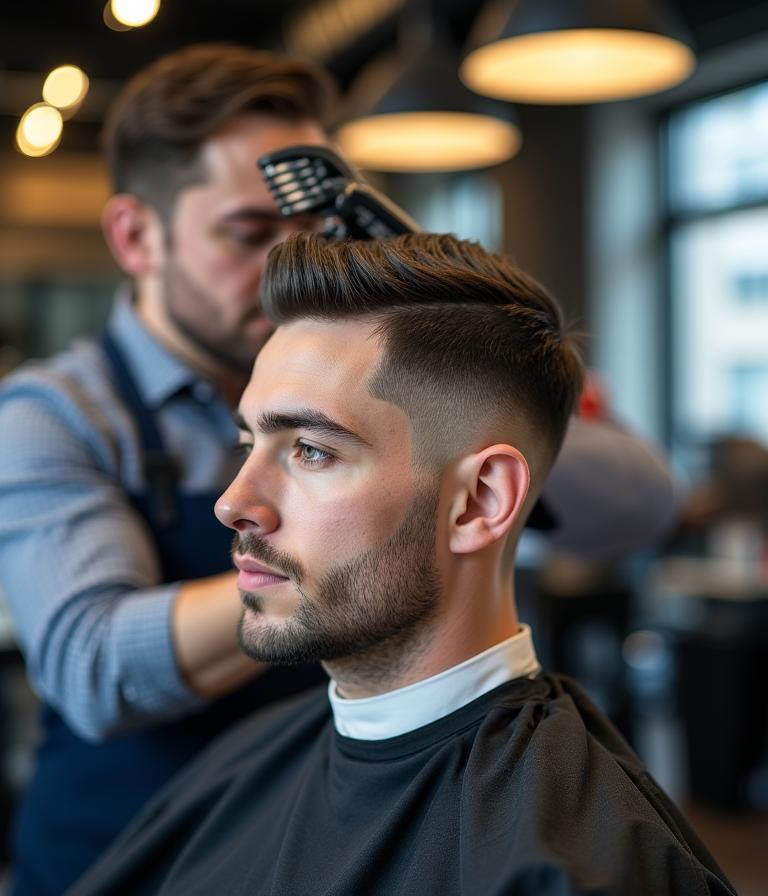 Quick fade haircut for Bed-Stuy professional — 20-minute lunchtime service