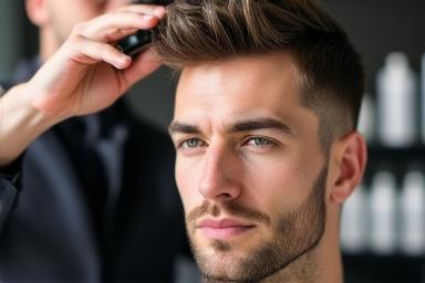 Hair styling at Nimbus Shears Brooklyn